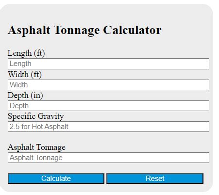 how to calculate asphalt tonnage